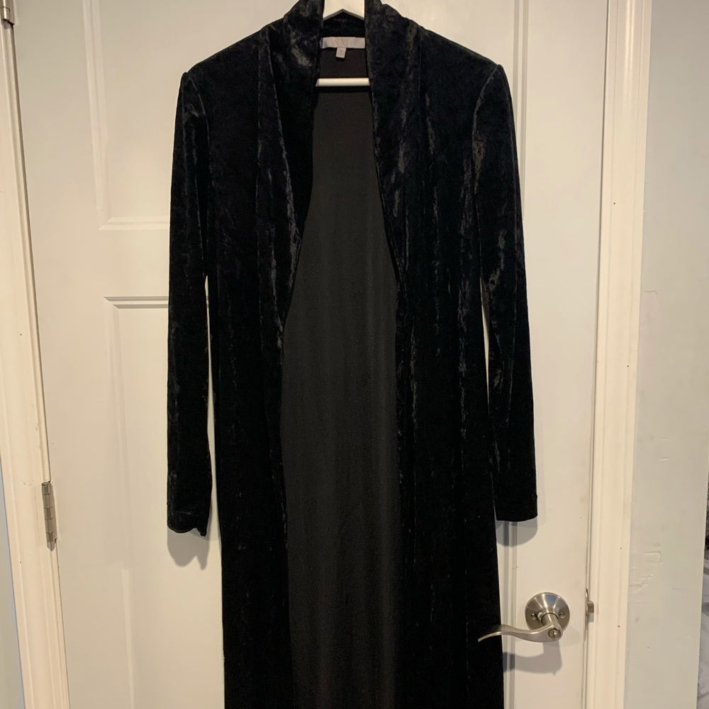 Black Velvet Duster Cadigan